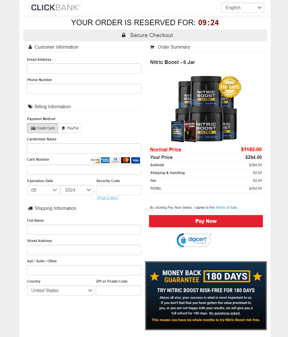 Nitric Boost Ultra- Secure Page